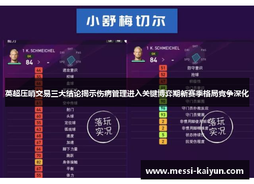 英超压哨交易三大结论揭示伤病管理进入关键博弈期新赛季格局竞争深化